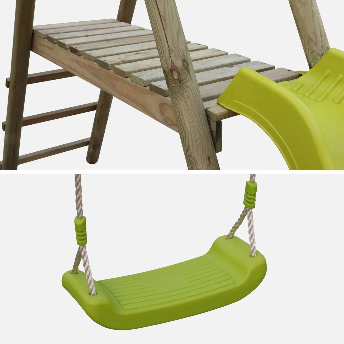 Altalene da giardino con scivolo, 6 posti