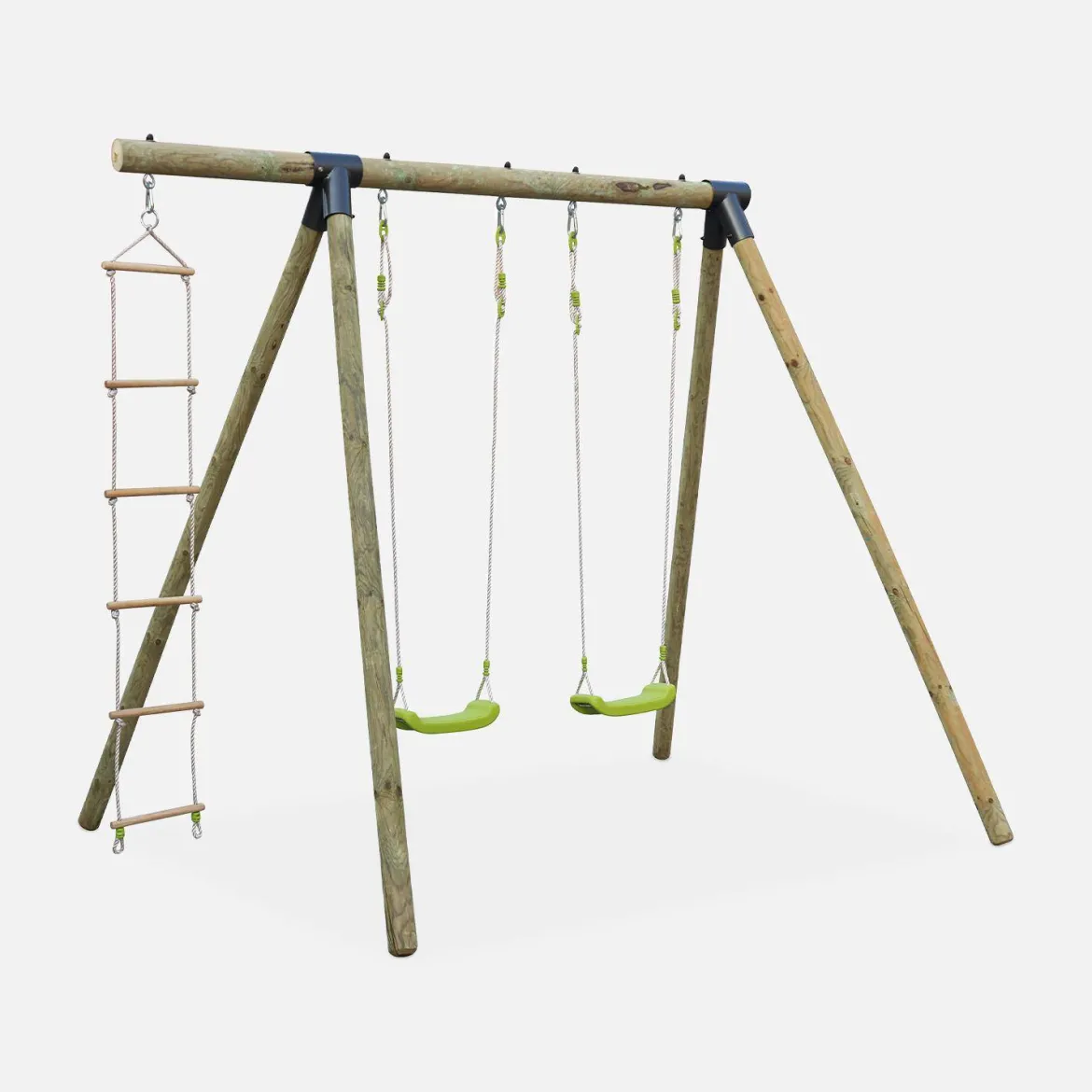 Area giochi altalene e scala di corda, 3 posti