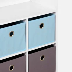 Armadio contenitore per cameretta dei bambini con 6 cestini
