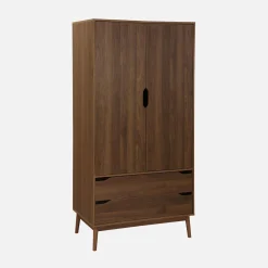 Armadio vintage in decorazione legno, 2 ante