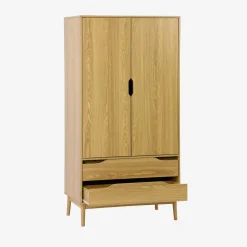 Armadio vintage in decorazione legno, 2 ante