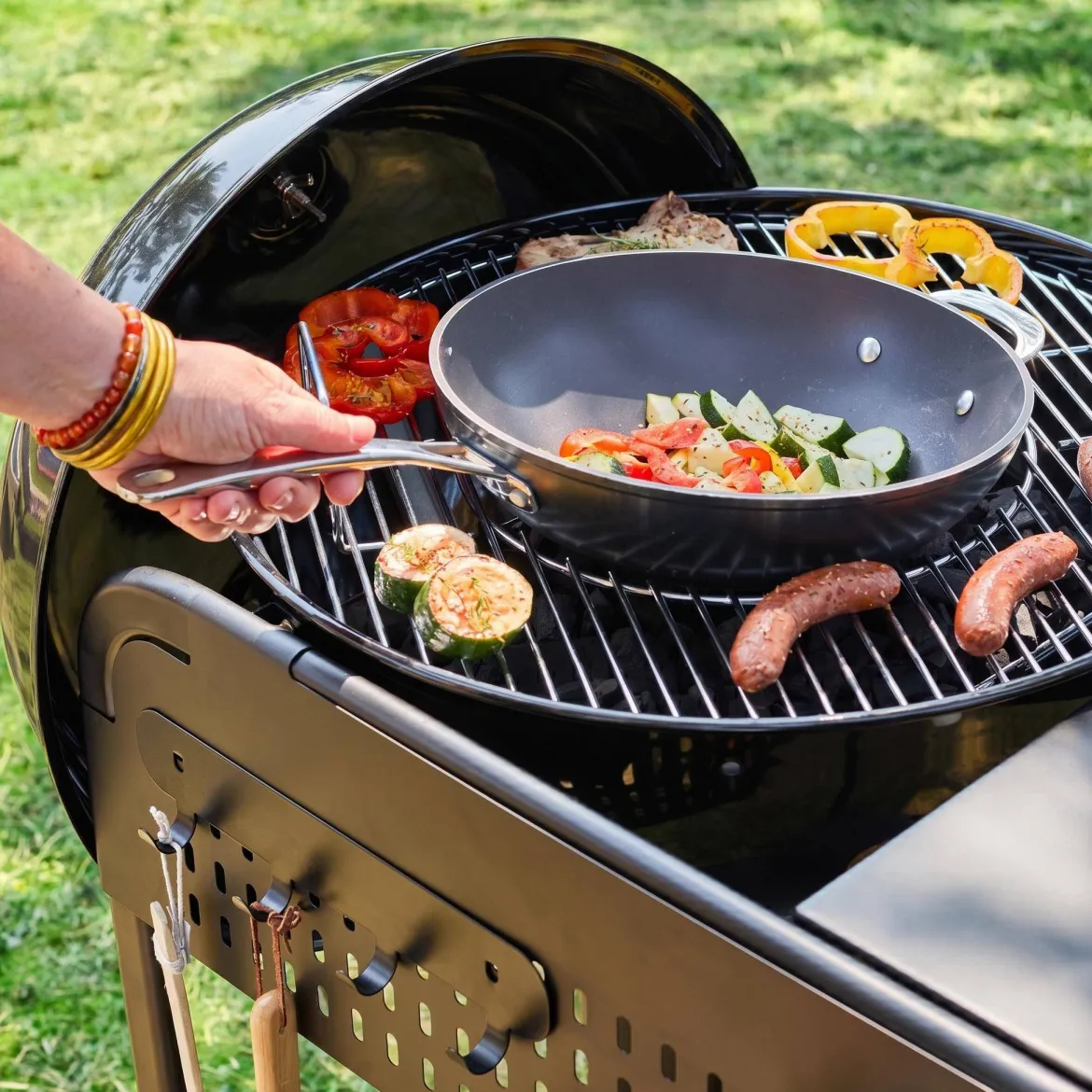 Barbecue a carbonella con carrello, Ø53cm