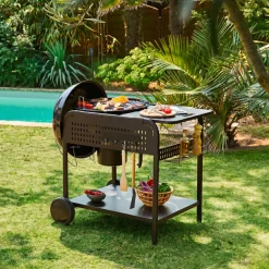 Barbecue a carbonella con carrello, Ø53cm