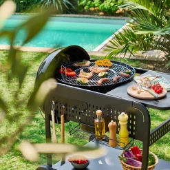 Barbecue a carbonella con carrello, Ø53cm