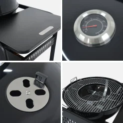 Barbecue a carbonella con carrello, Ø53cm