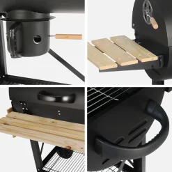 Barbecue a carbonella con affumicatore