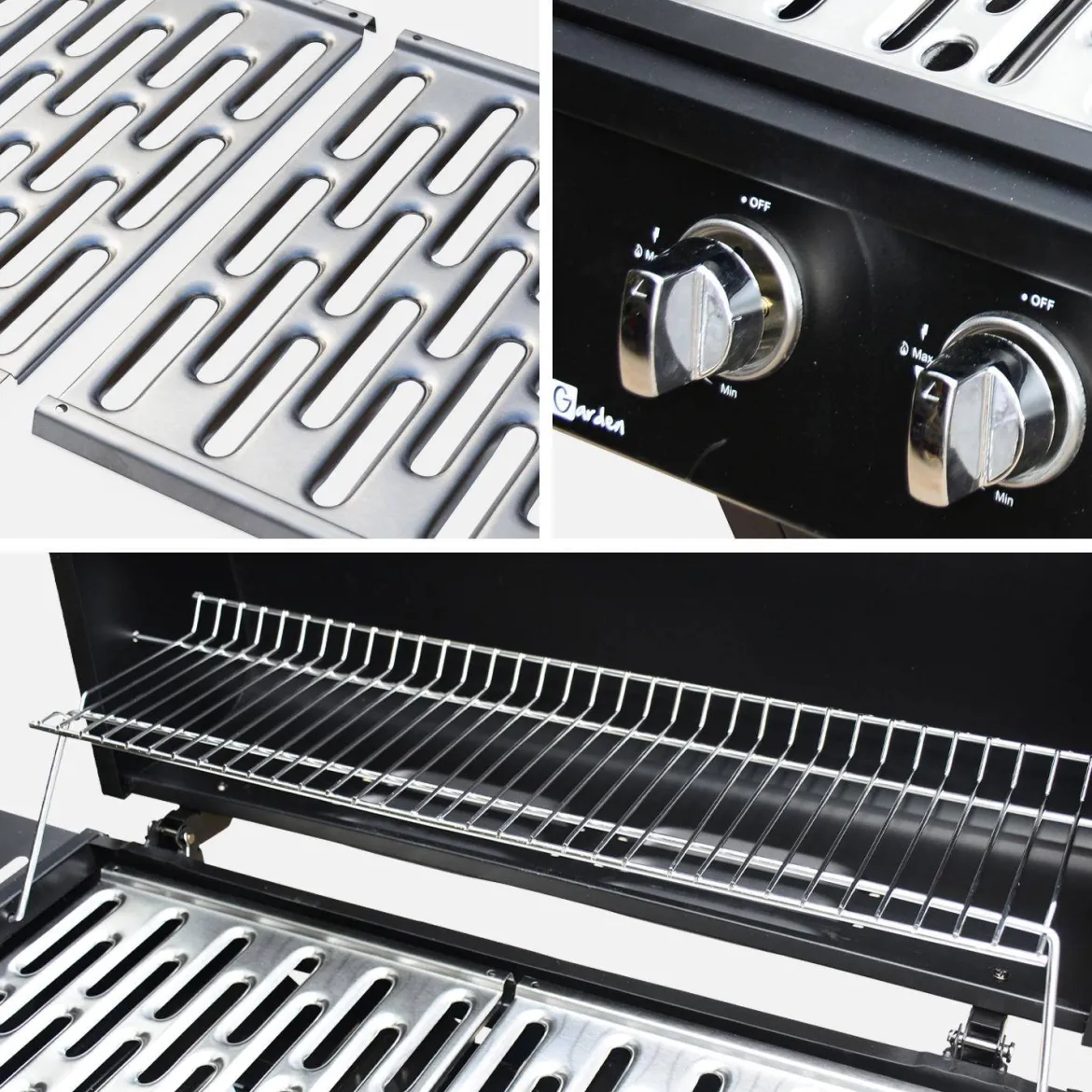 Barbecue a gas a 4 bruciatori con fuoco laterale