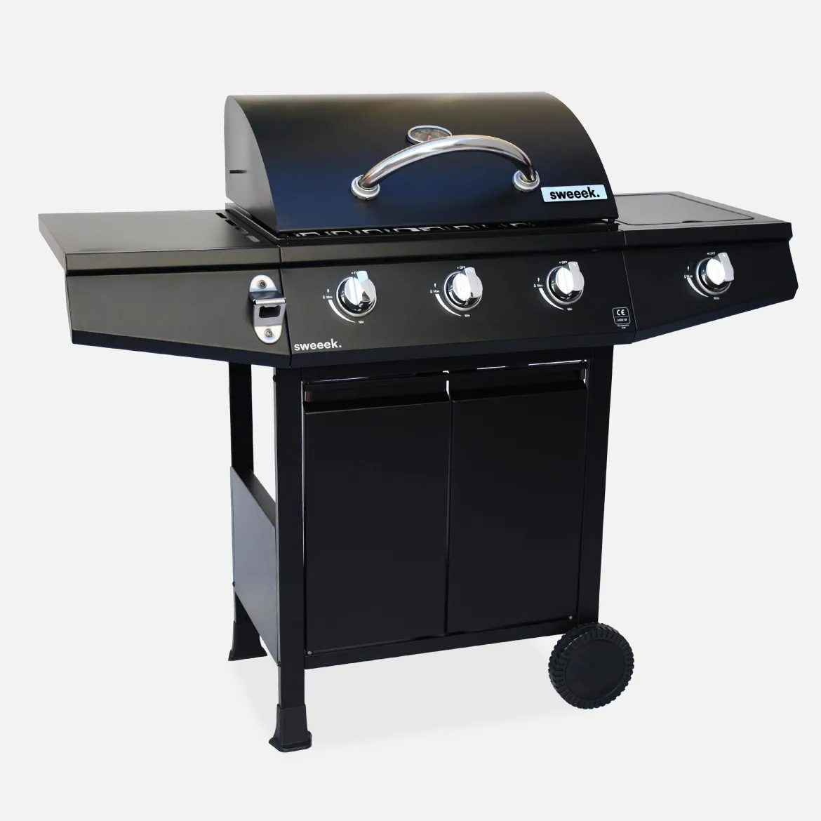 Barbecue a gas con 3 bruciatori e 1 bruciatore laterale