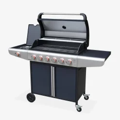 Barbecue a gas con 6 bruciatori + 1 laterale