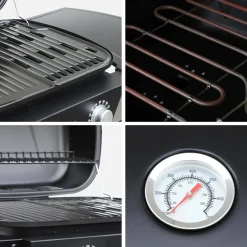 Barbecue elettrico 2 bruciatori, acciaio smaltato 2300W