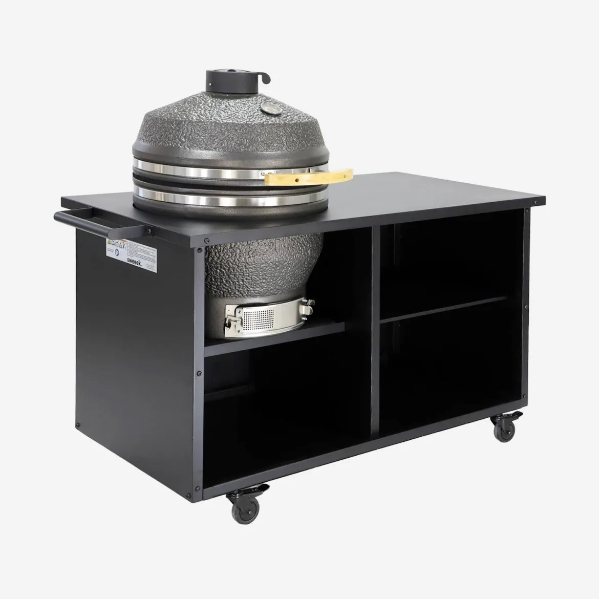 Barbecue kamado in ceramica con carrello e copertura, Ø55,5cm