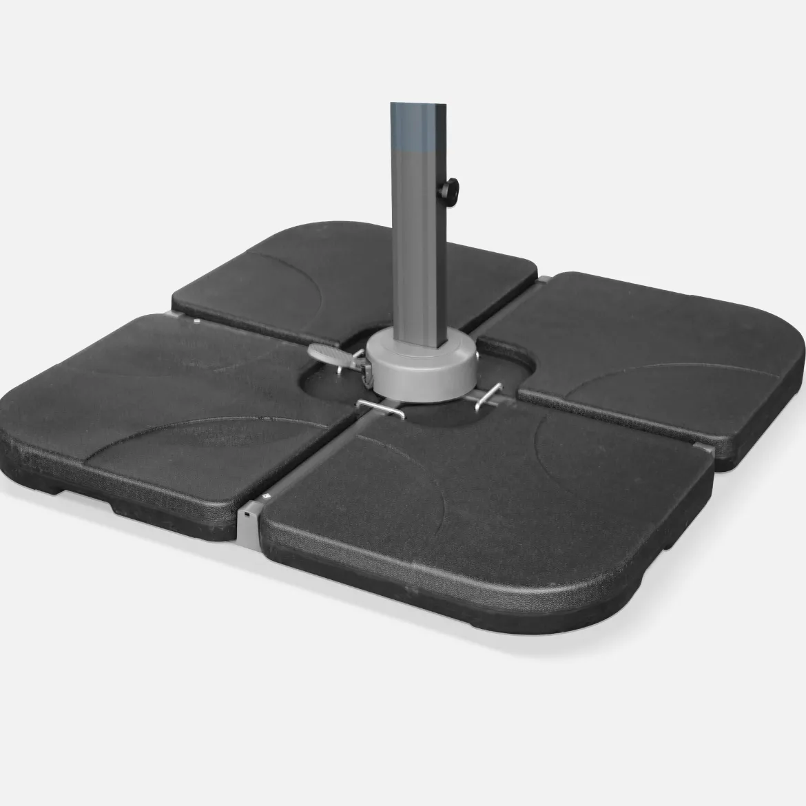 Base per ombrellone set di 4 lastre quadrate