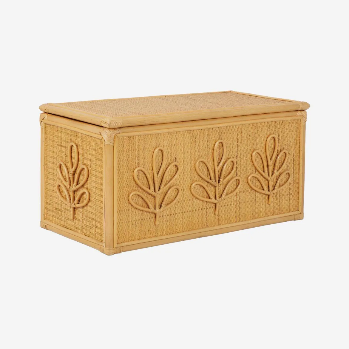 Baule giocattoli per bambini bohémien in rattan