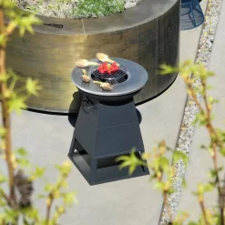 Braciere barbecue con vano portaoggetti, Ø59cm