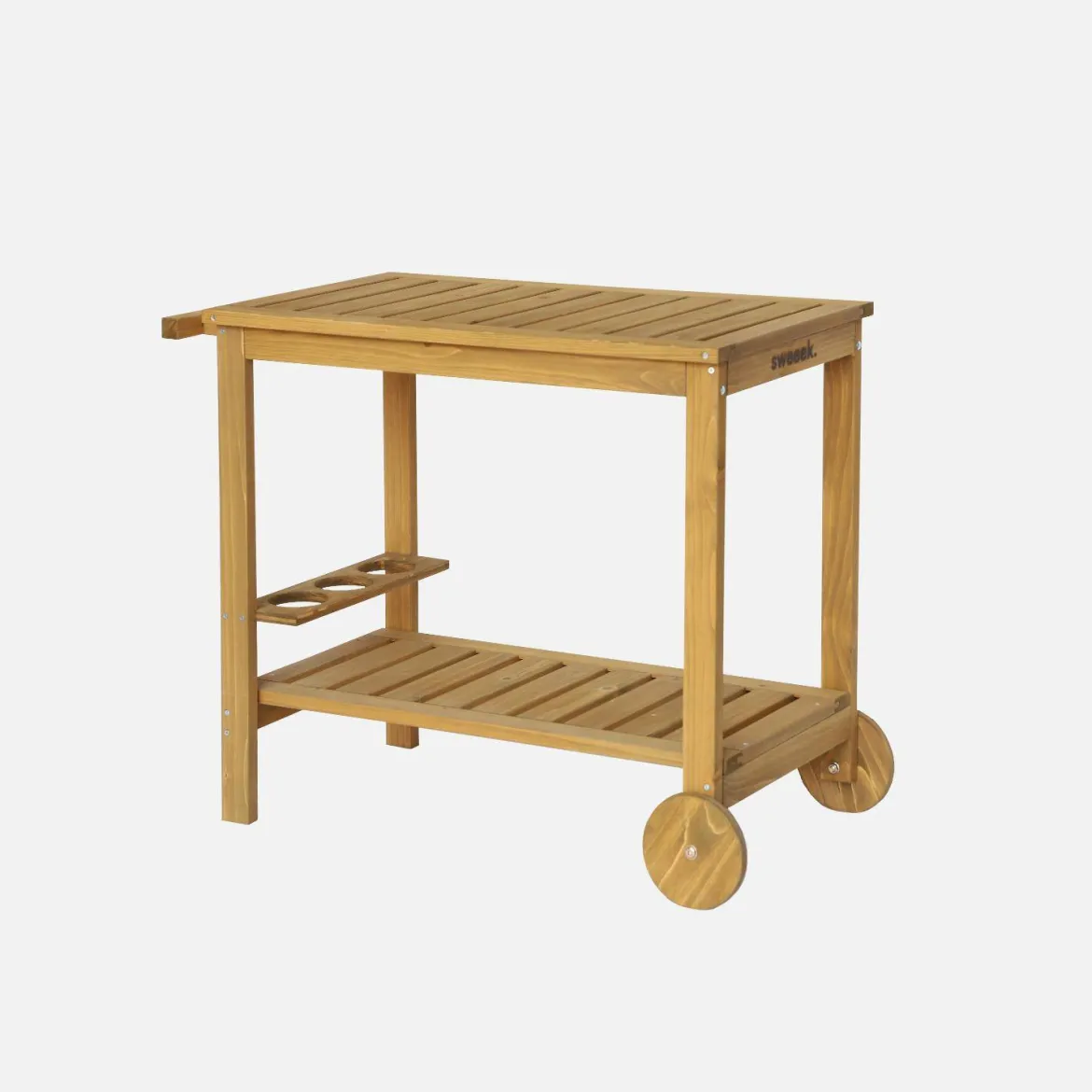 Carrello da cucina da esterno in legno di abete, 95cm