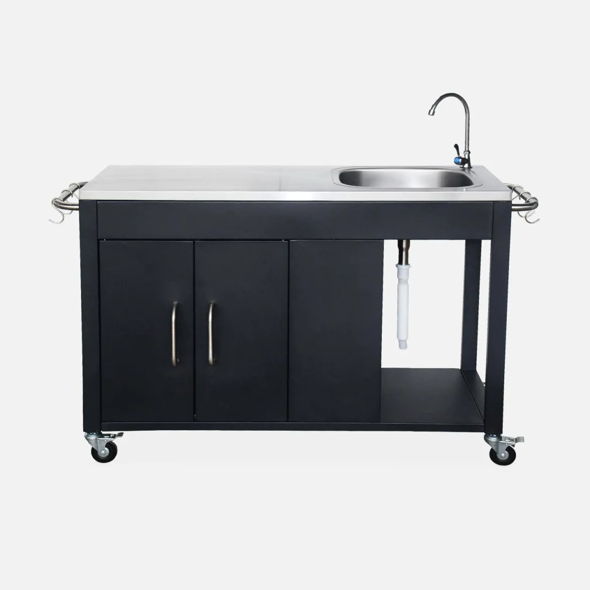Carrello da cucina da esterno in acciaio