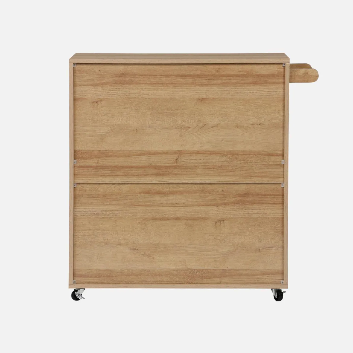 Carrello da cucina decorato in legno con 1 cassetto, 80cm
