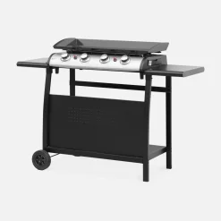 Carrello per piastra plancha Porthos a 4 bruciatori