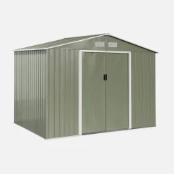 Casetta da giardino in metallo con kit di ancoraggio, 5.9m²