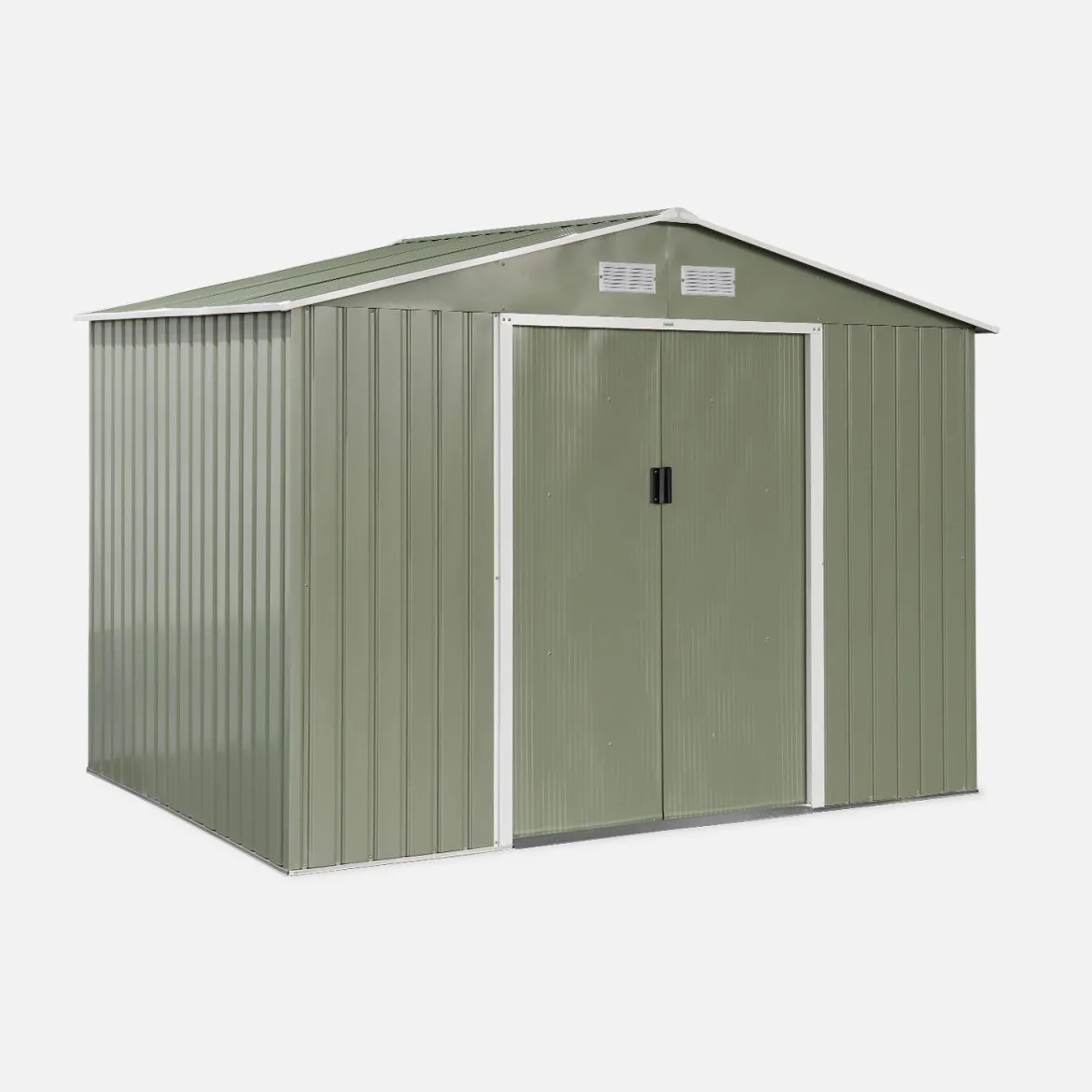 Casetta da giardino in metallo con kit di ancoraggio, 5.9m²