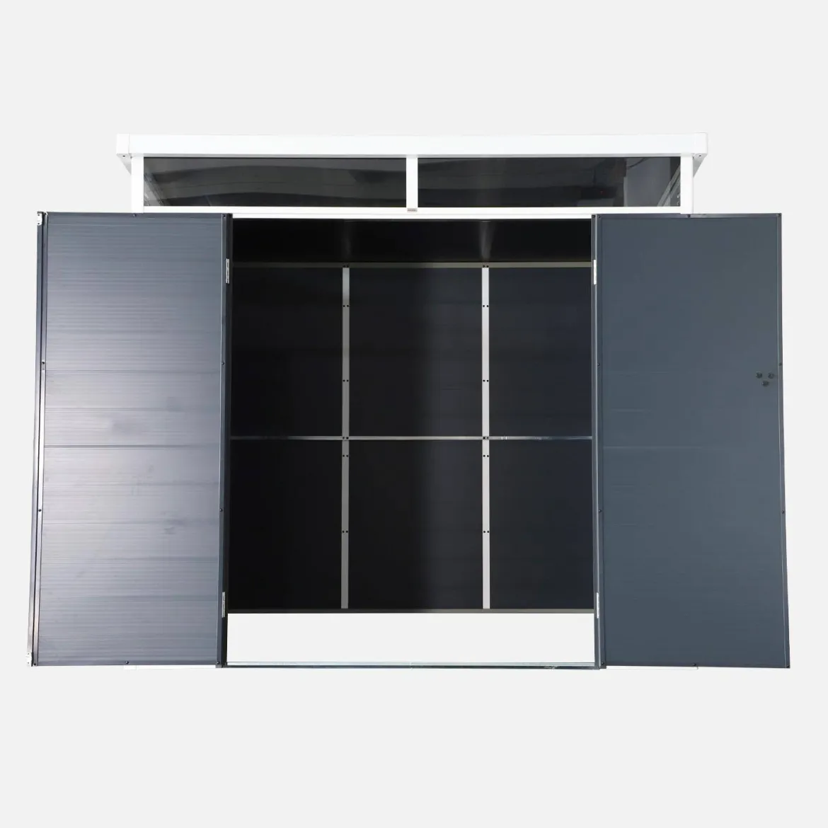 Casetta da giardino in plastica con struttura in alluminio, 4.55m²