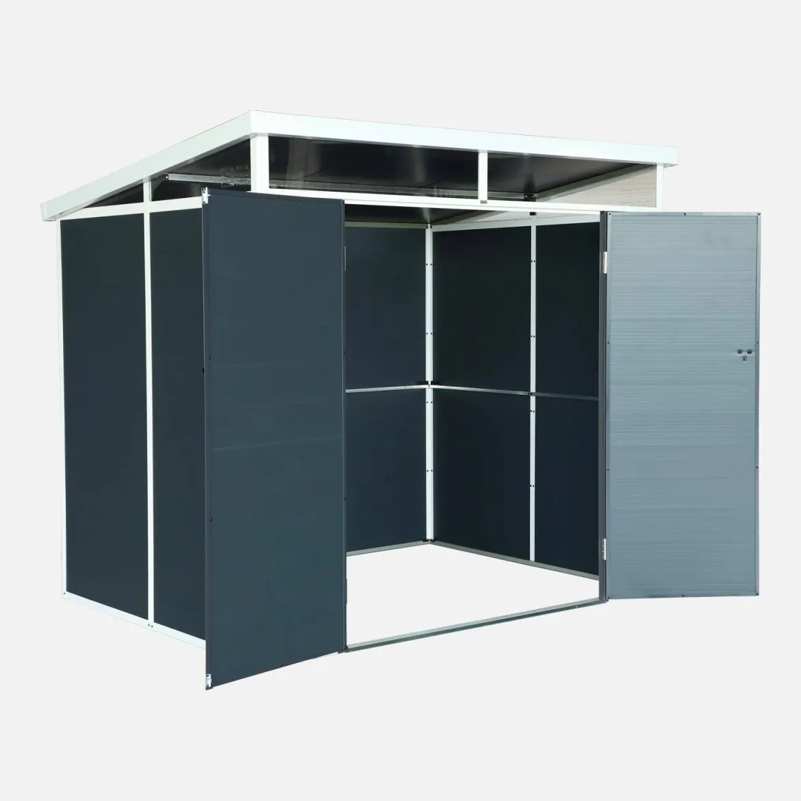 Casetta da giardino in plastica con struttura in alluminio, 4.55m²