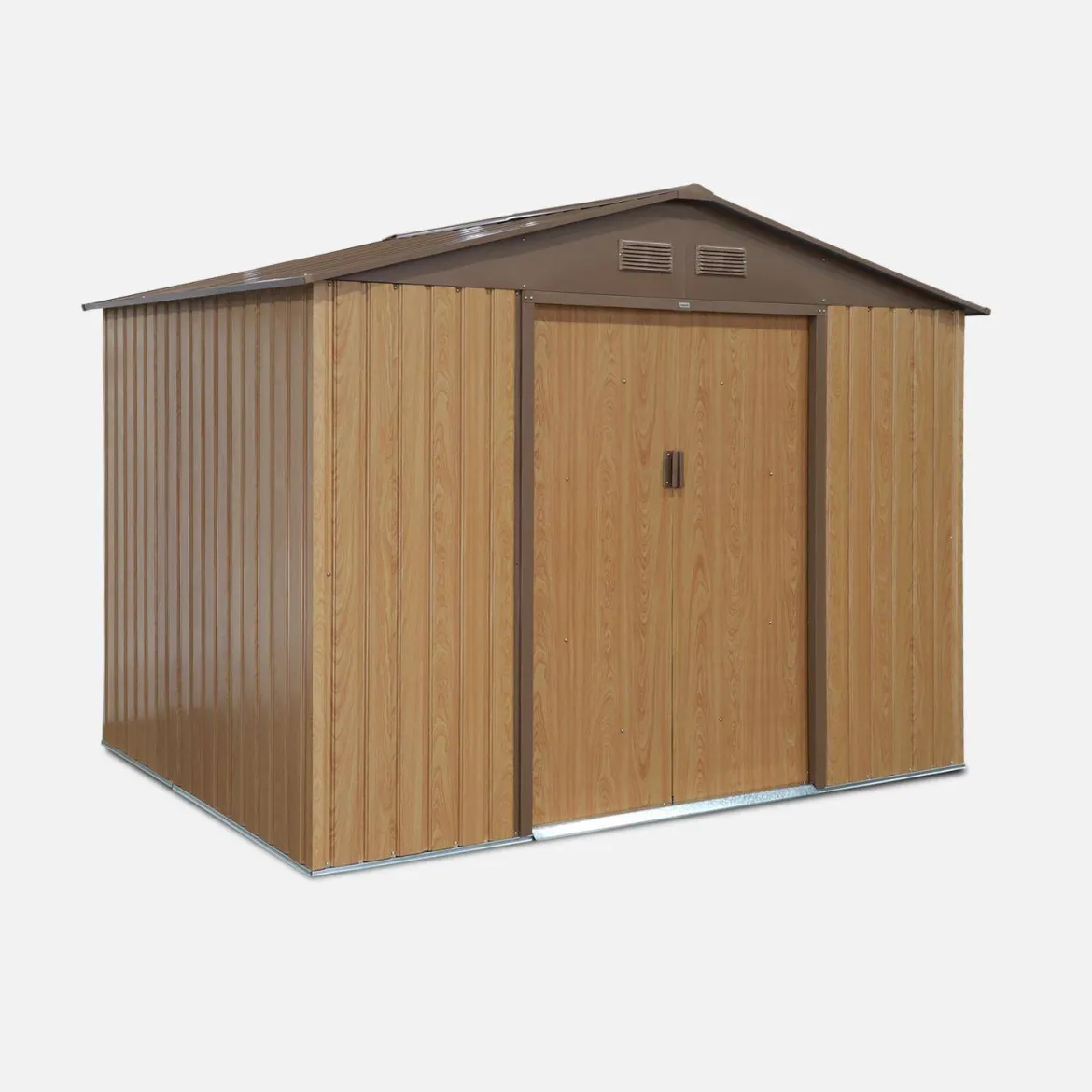 Casetta da giardino in metallo con kit di ancoraggio, 5.9m²