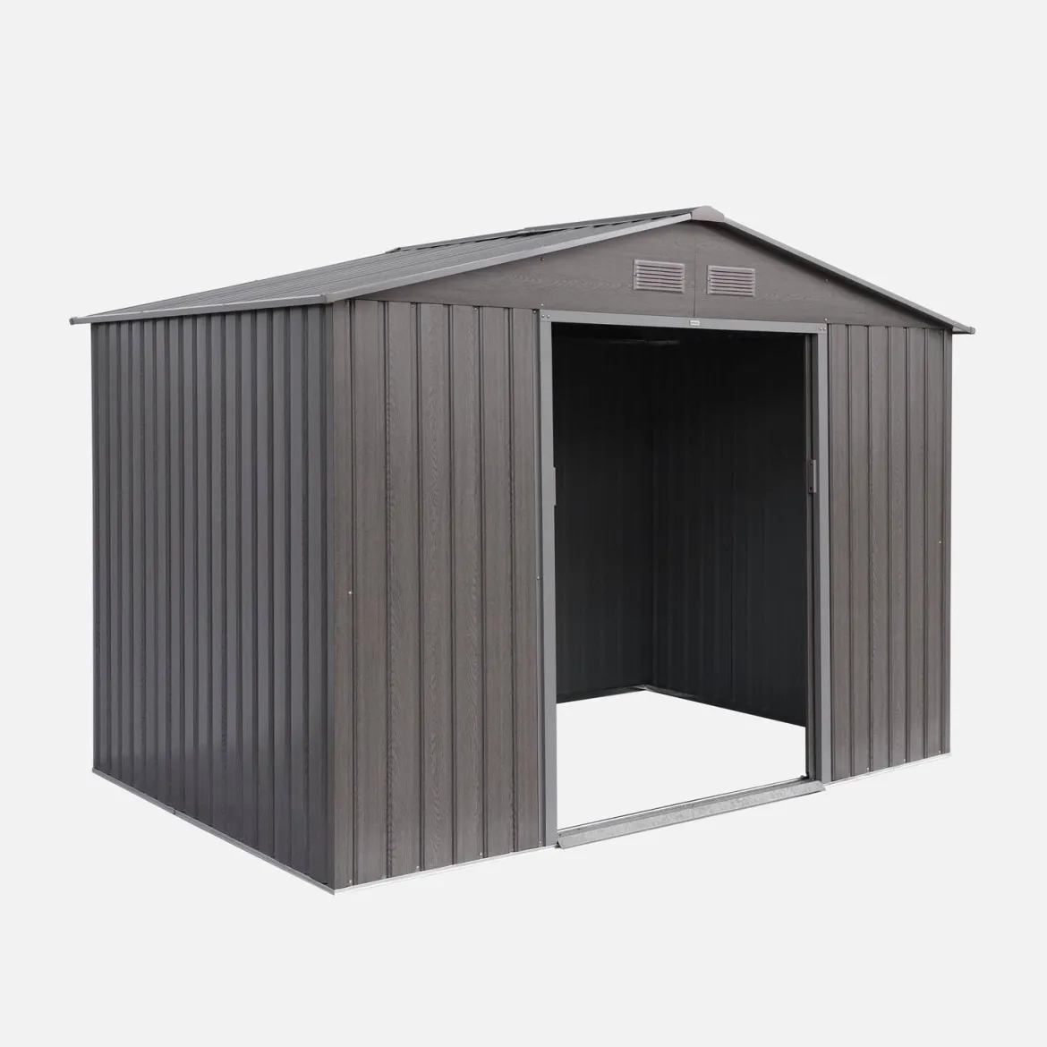 Casetta da giardino in metallo con kit di ancoraggio, 5.9m²