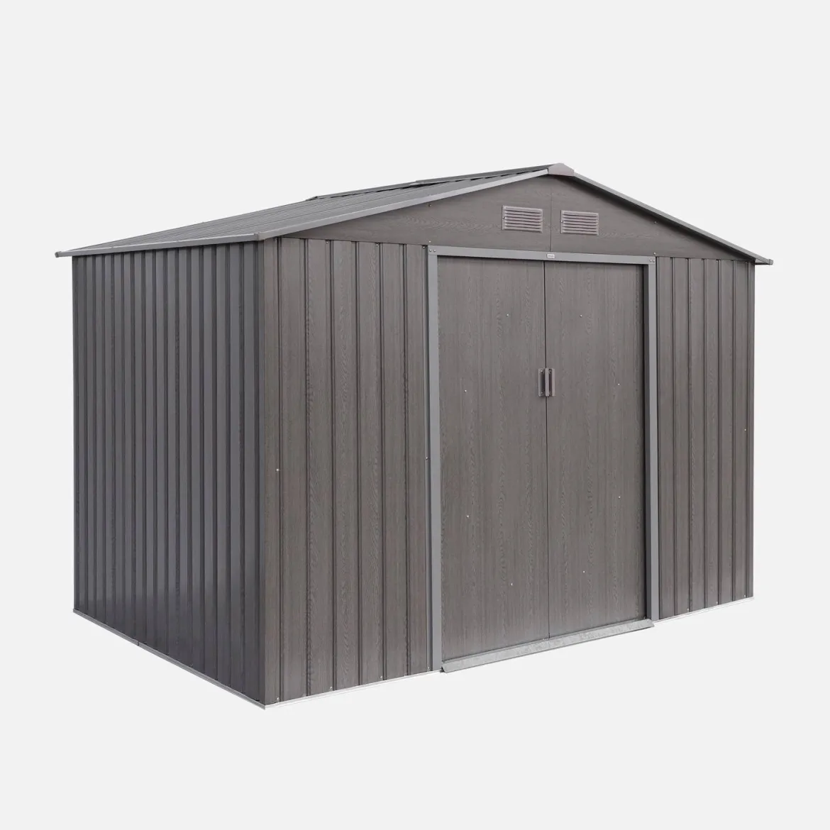 Casetta da giardino in metallo con kit di ancoraggio, 5.9m²