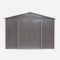 Casetta da giardino in metallo con kit di ancoraggio, 5.9m²