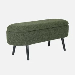 Cassapanca con rivestimento bouclé
