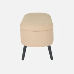 Cassapanca con rivestimento bouclé