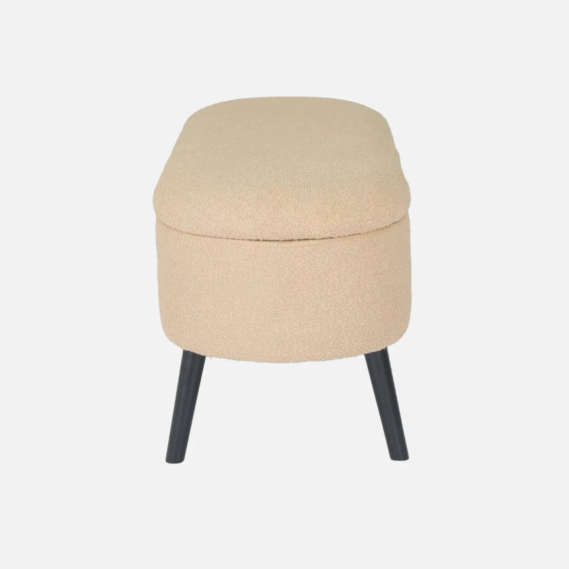 Cassapanca con rivestimento bouclé