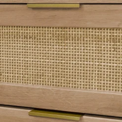 Cassettiera decorata legno con 4 cassetti