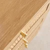 Cassettiera in legno e canna con 4 cassetti