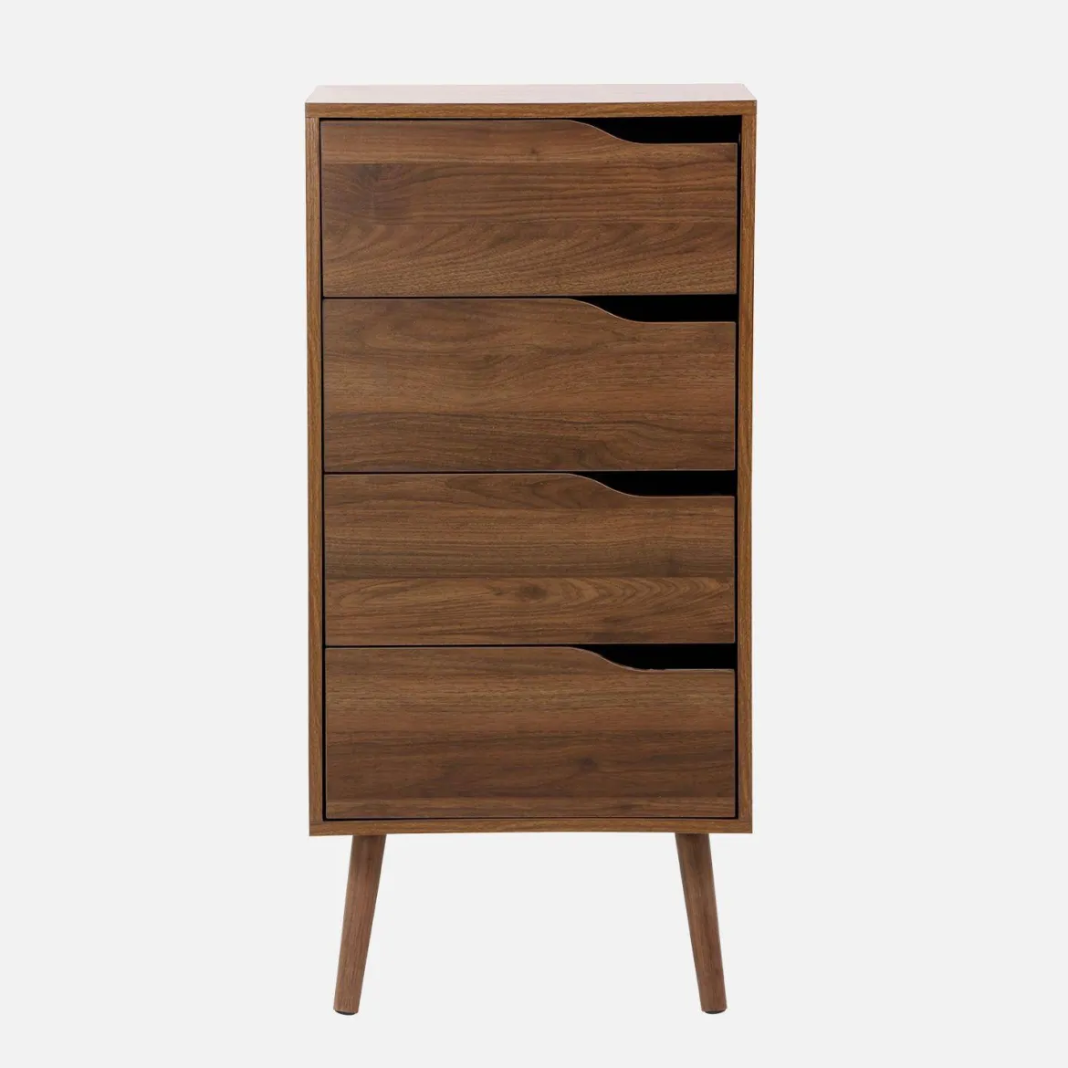 Cassettiera decorata in legno con 4 cassetti