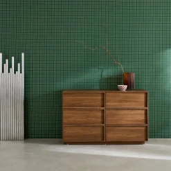 Cassettiera effetto legno 6 cassetti