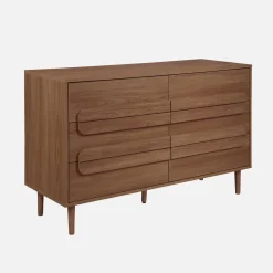 Cassettiera vintage effetto legno 6 cassetti