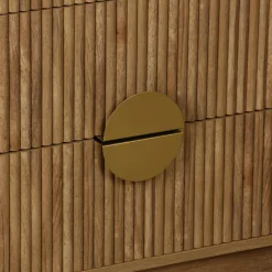 Cassettone con effetto legno di mango a 4 cassetti