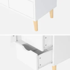 Cassettone per bambini, 1 anta e 3 cassetti