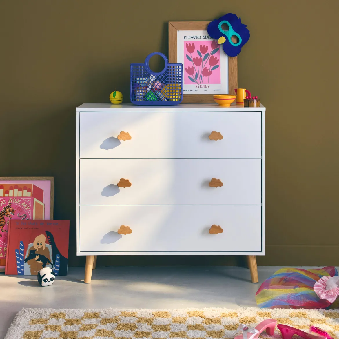 Cassettone per bambini, 3 cassetti