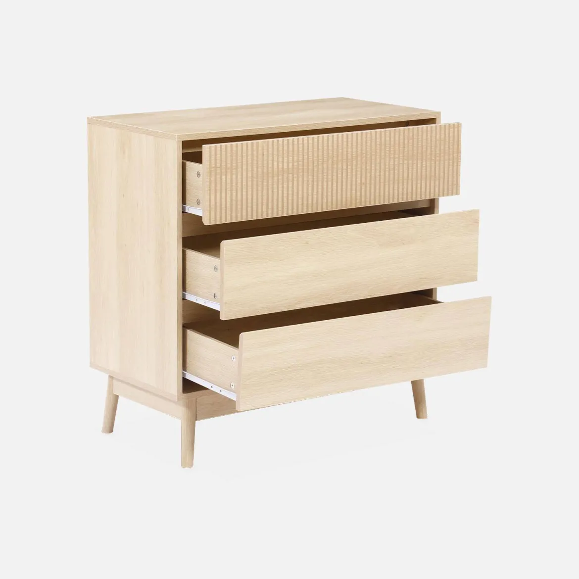 Cassettone effetto legno, 3 cassetti