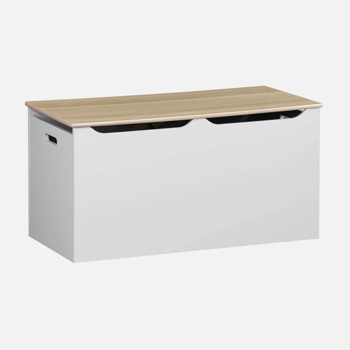 Cassettone per giochi effetto legno bianco