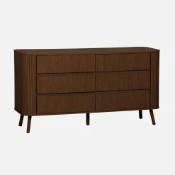 Comò decorazione striato 6 cassetti