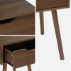 Comodino effetto legno 1 cassetto marrone