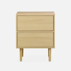 Comodino effetto legno naturale