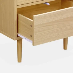 Comodino effetto legno naturale