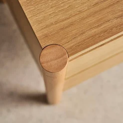 Comodino decorazione legno 2 cassetti
