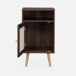 Comodino scandinavo in vimini