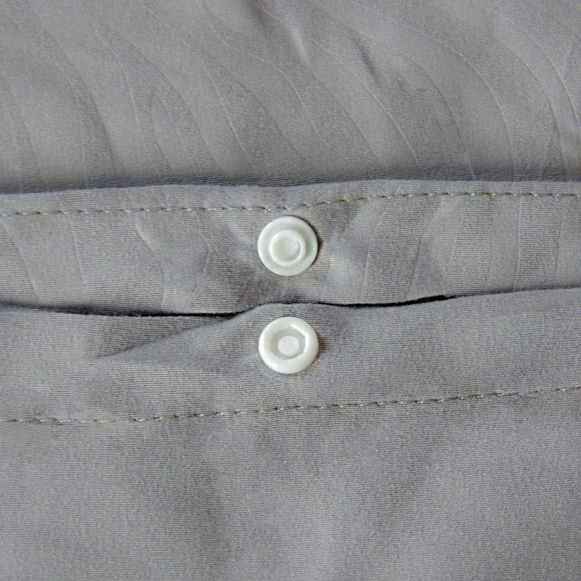 Completo letto in poliestere reversibile stampato zebrato 2 posti grigio